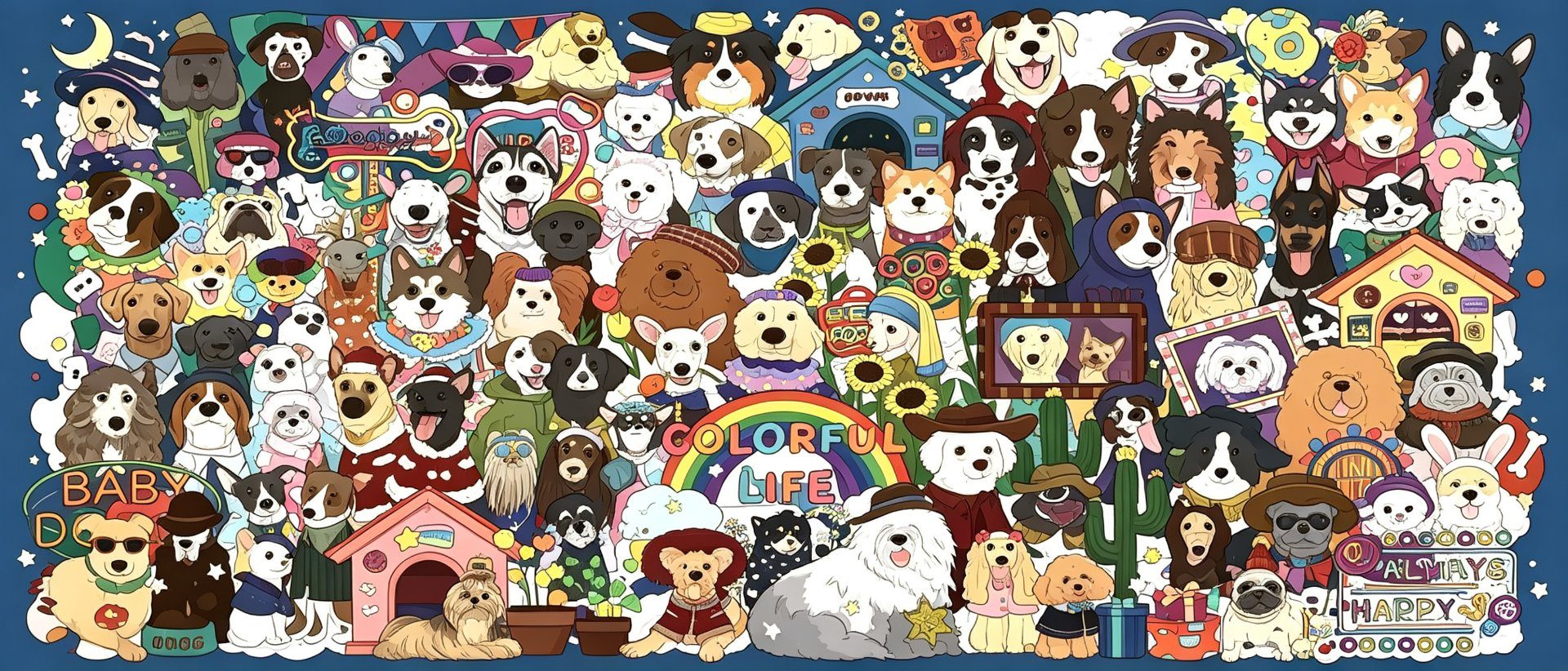 Colorful Life 狗狗拼图主视觉