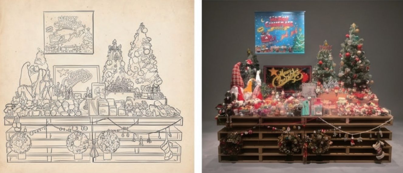 christmas display sketch and build